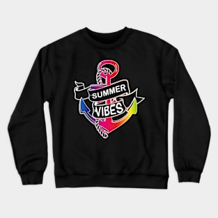 Summer Vibes full color | LGBT beach sailling captain Crewneck Sweatshirt